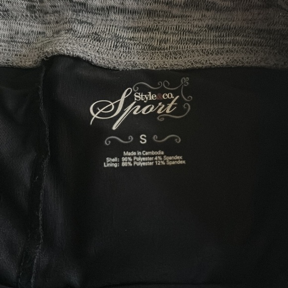 Style & co sport gray Melange Drawstring Skort size small - Picture 4 of 5